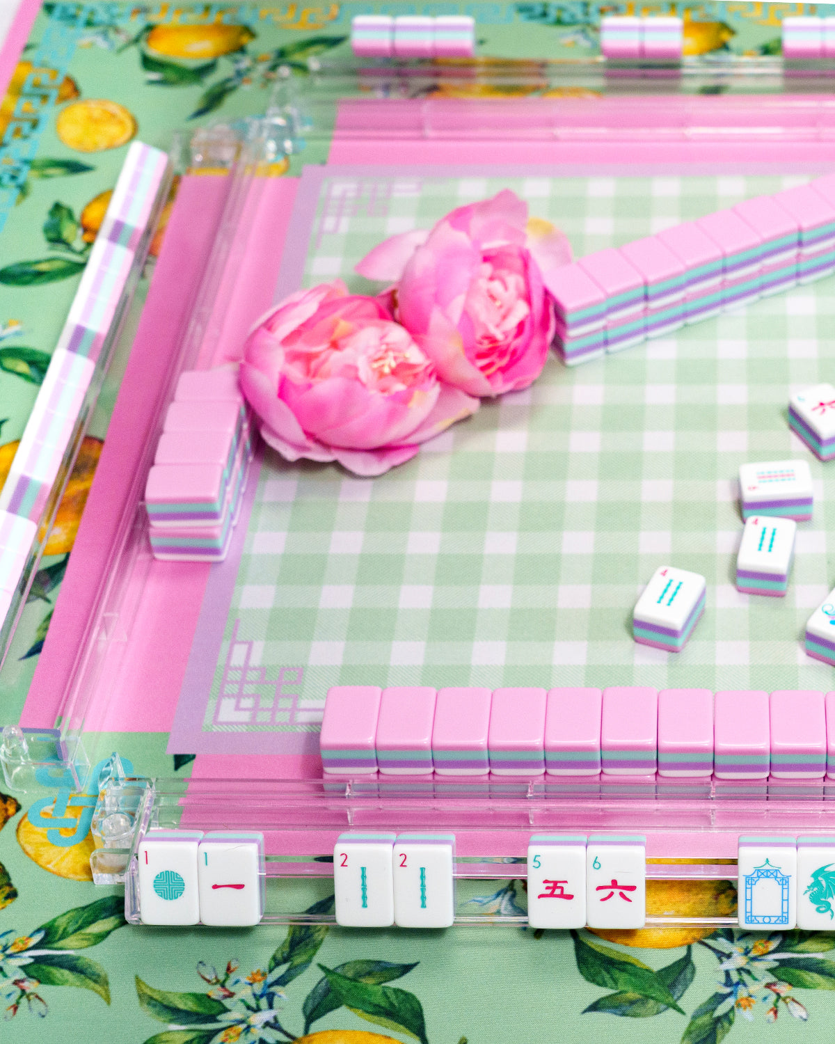 Clear Acrylic Mahjong Racks with Pushers