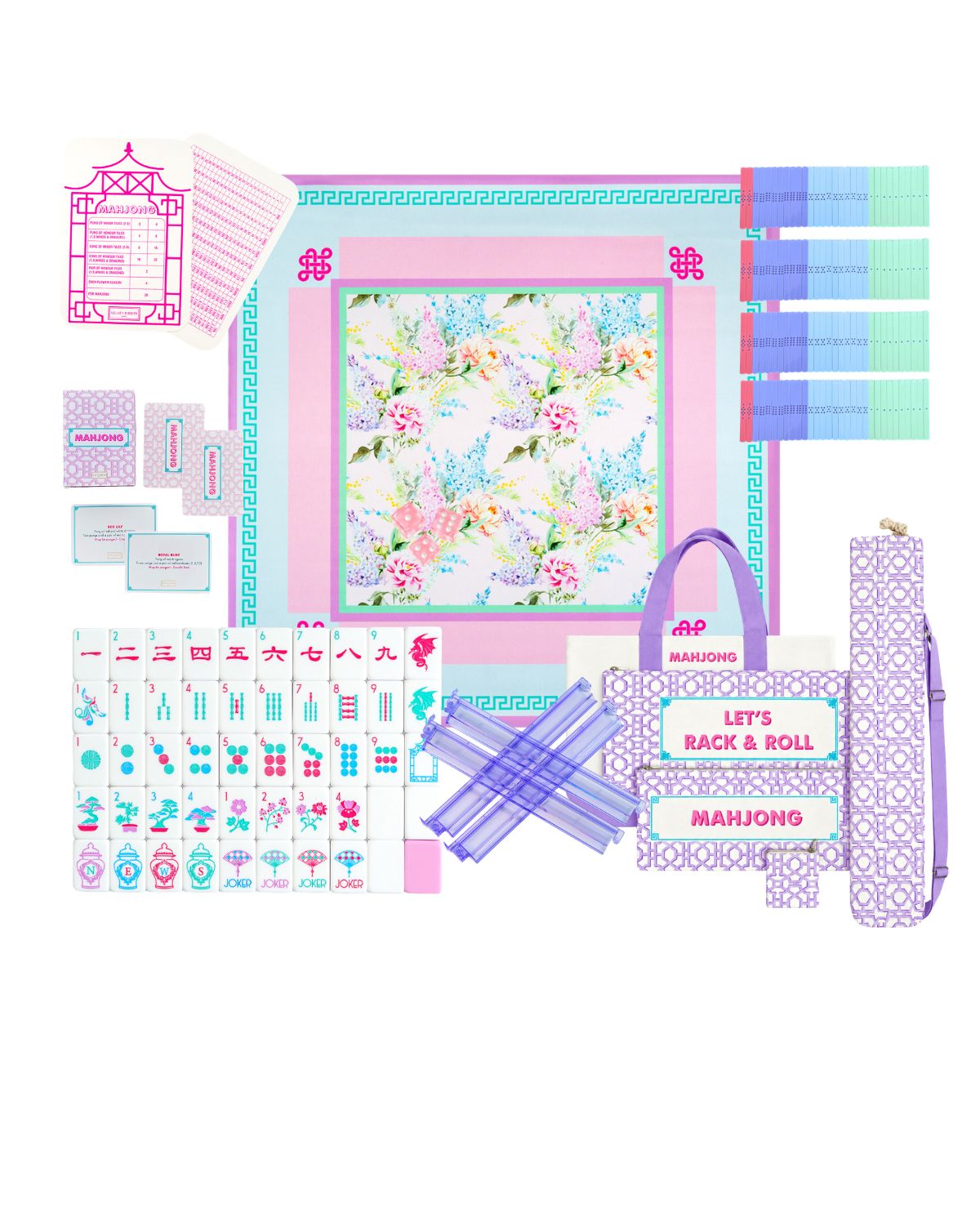 Floral Complete Starter Set with Pastel Tiles