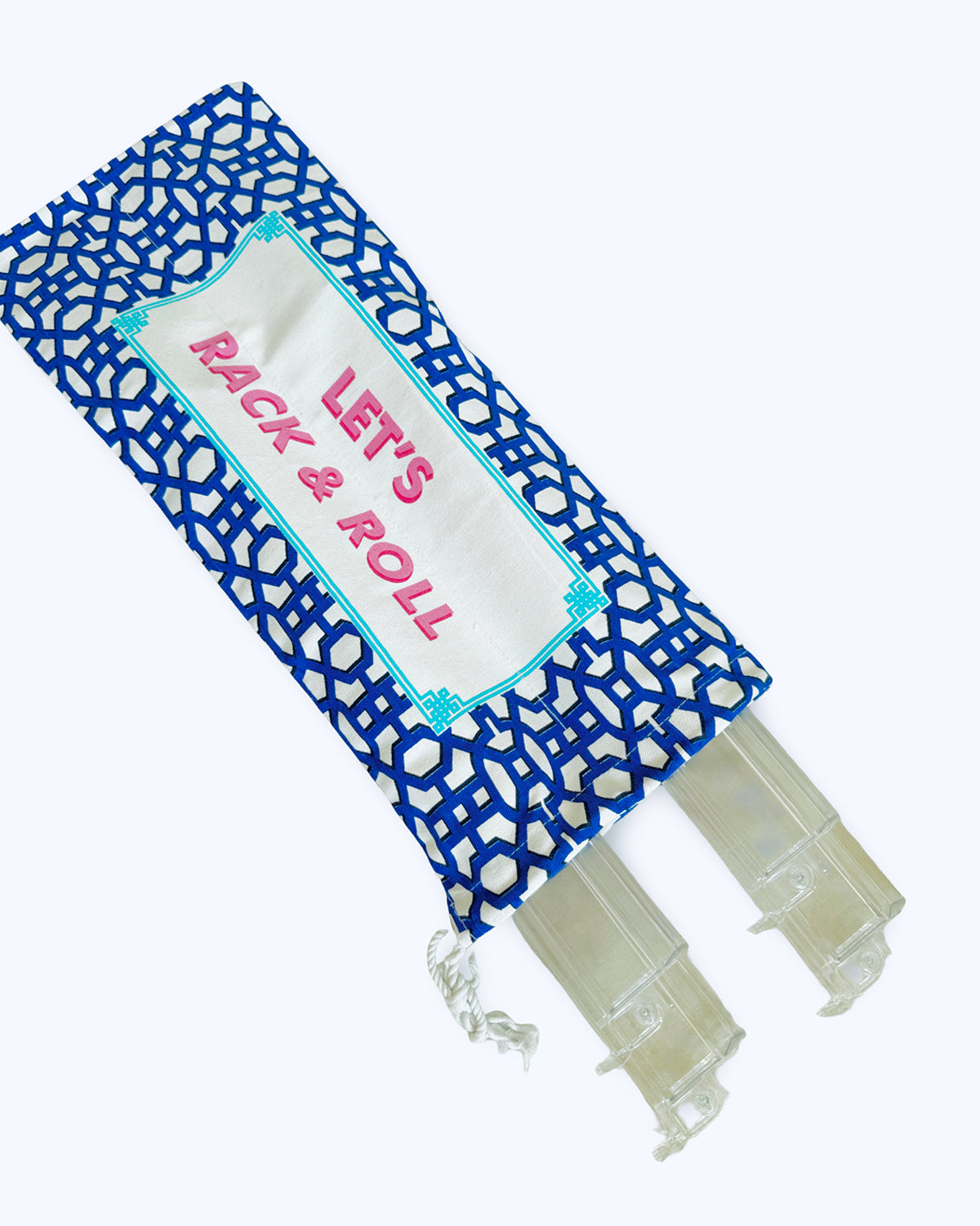 Printed Indigo Rack & Roll Mahjong Acrylic Rack Cover