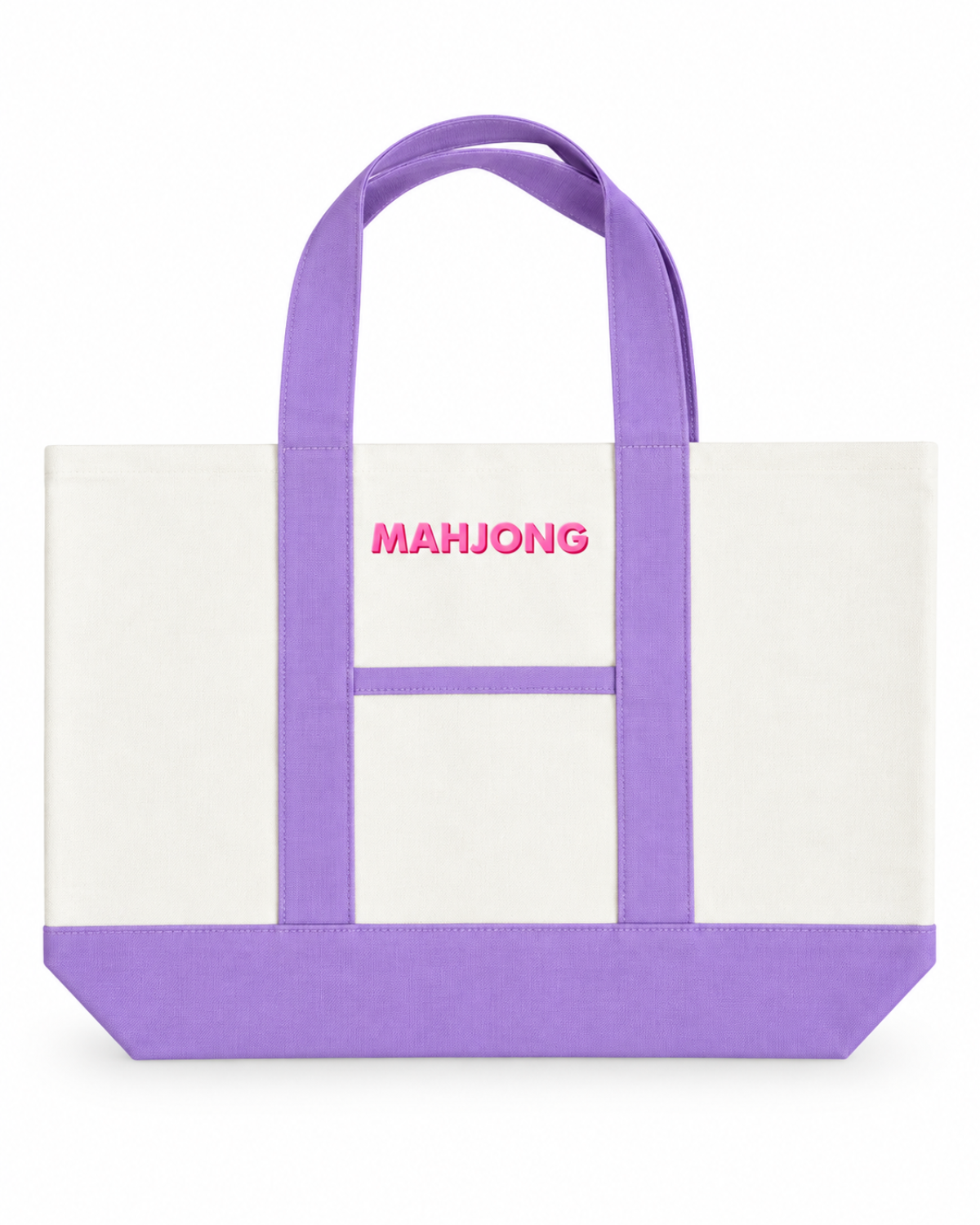 Printed Lilac Mahjong Tote Bag