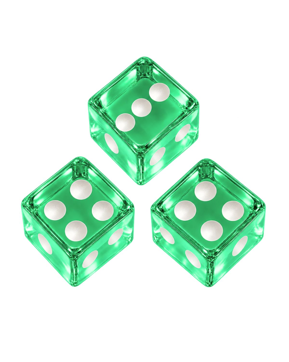 Aqua Acrylic Dice Set of 3