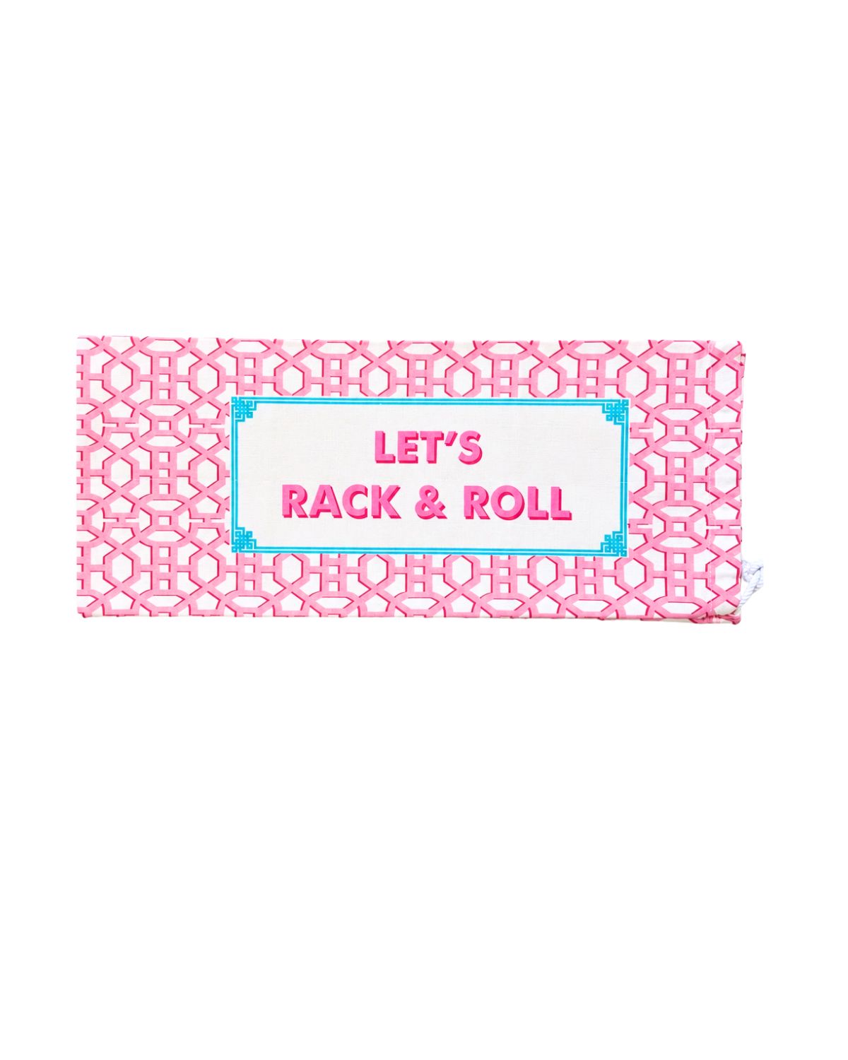 Printed Pink Rack & Roll Mahjong Rack Cover
