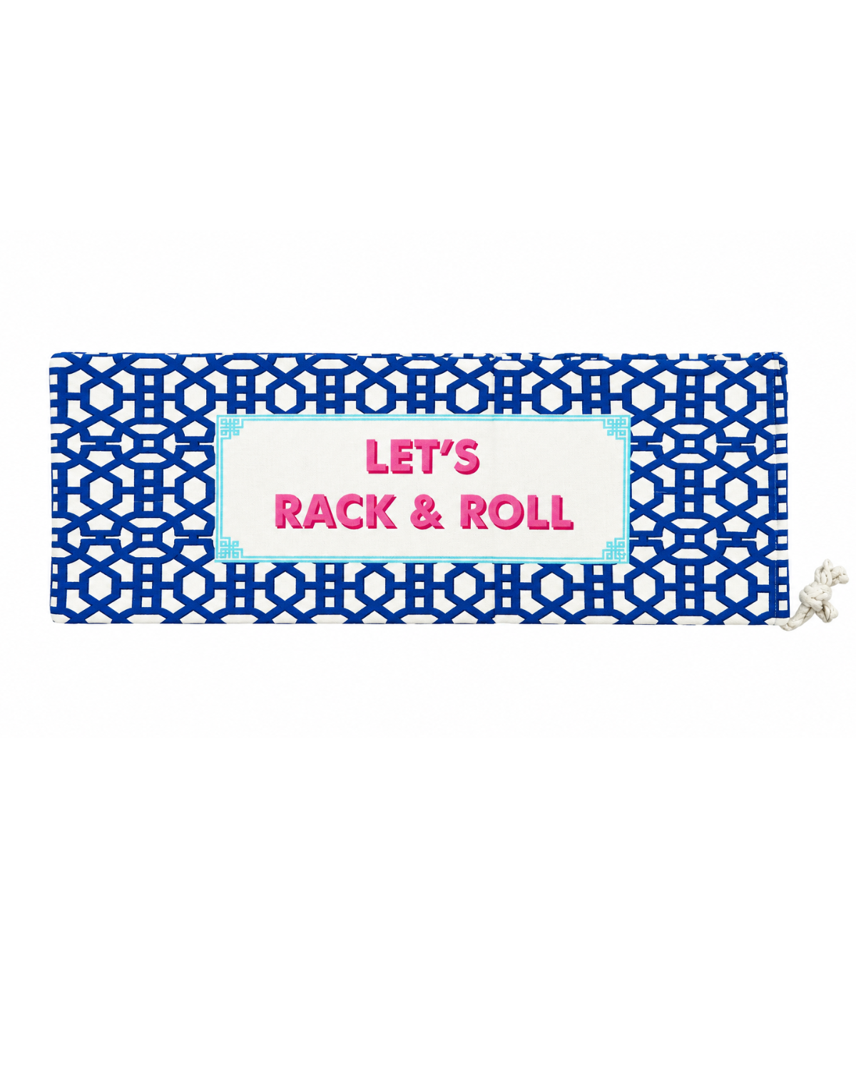 Printed Indigo Rack & Roll Mahjong Acrylic Rack Cover