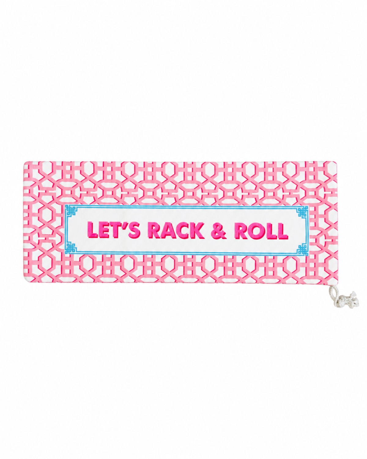 Printed Pink Rack & Roll Mahjong Wooden Rack Cover