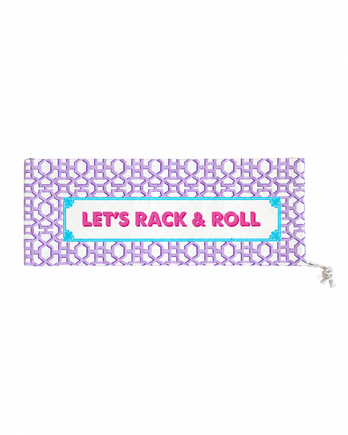 Printed Lilac Rack & Roll Mahjong Wooden Rack Cover