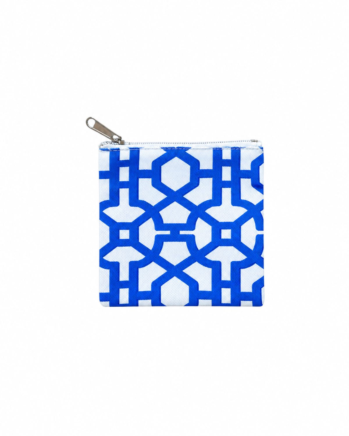 Printed Indigo Dice Pouch