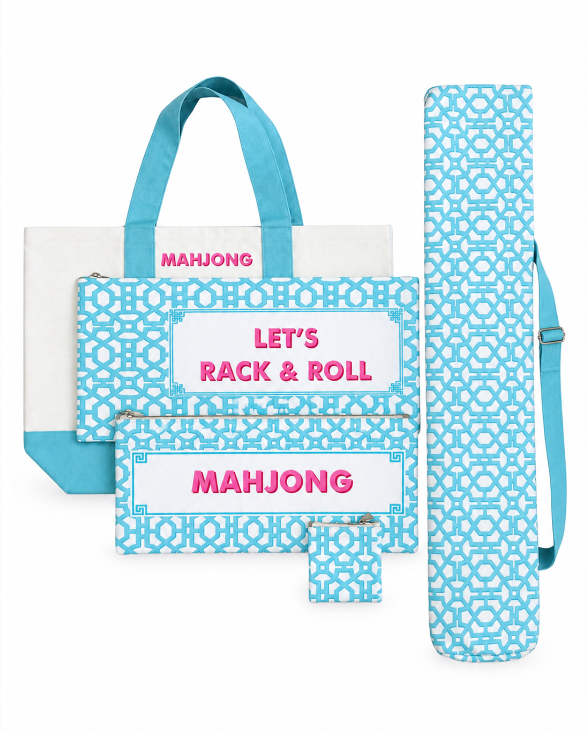 Aqua Mahjong Accessories Set