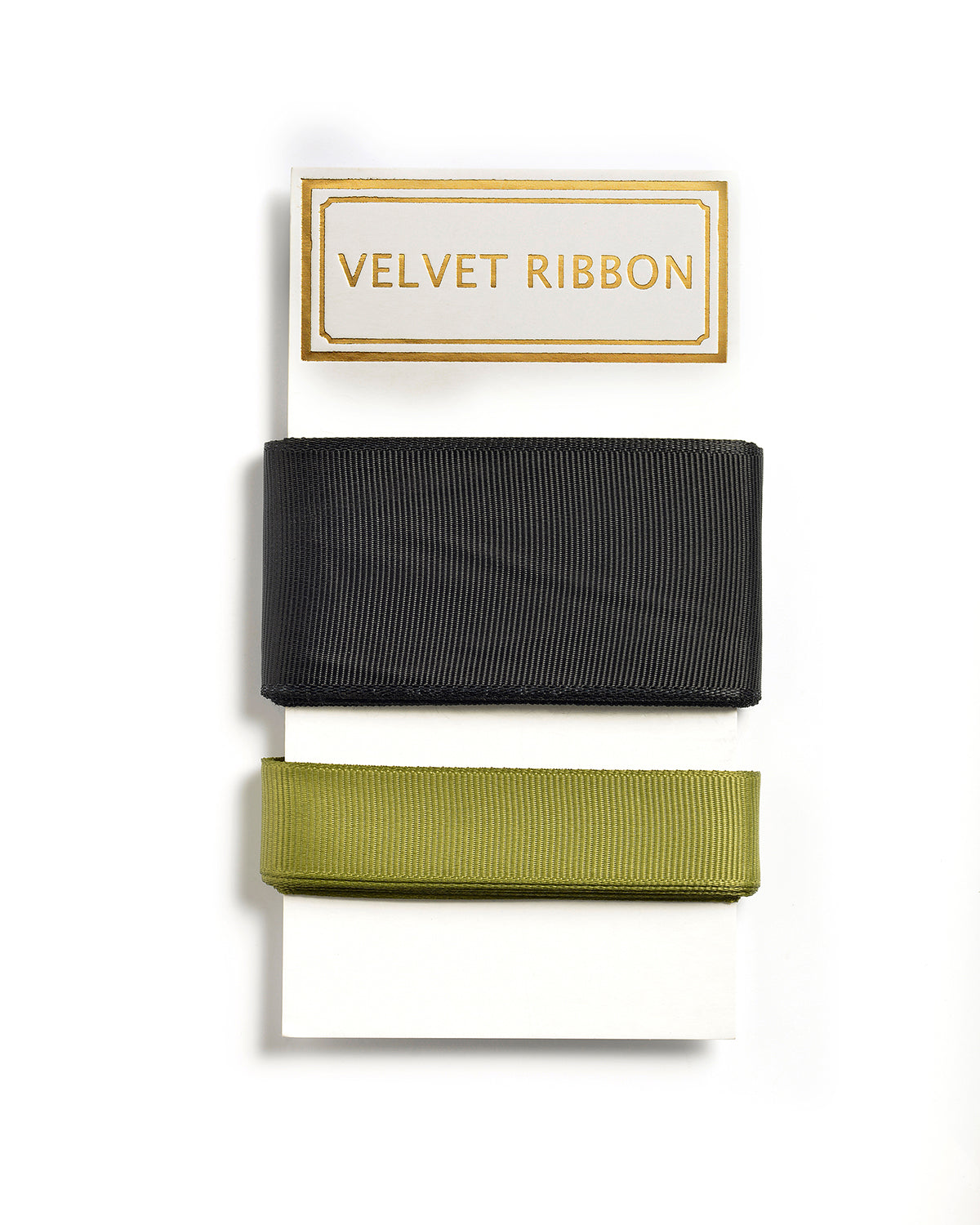 Black and Olive Ribbon Set