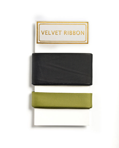 Black and Olive Ribbon Set