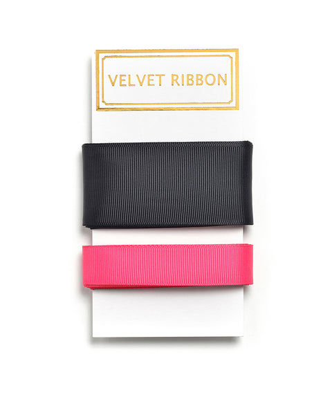 Black and Pink Ribbon Set