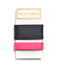 Black and Pink Ribbon Set