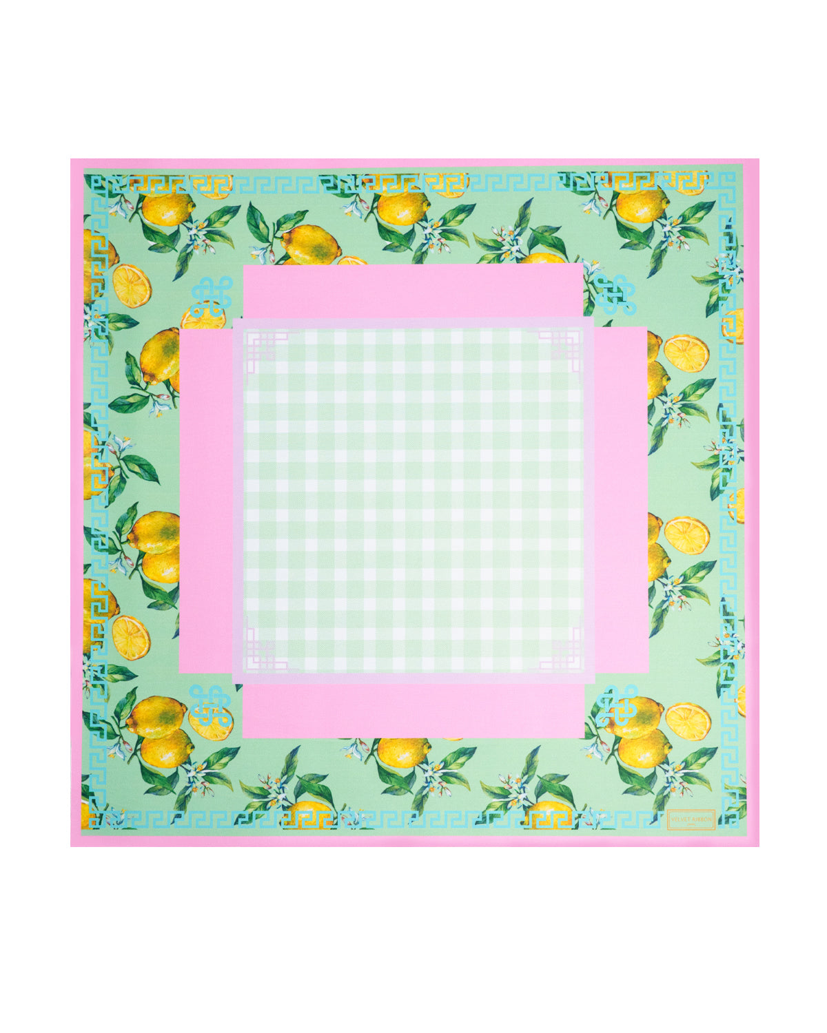 Lemon Sorbet Printed Mahjong Mat with Cover