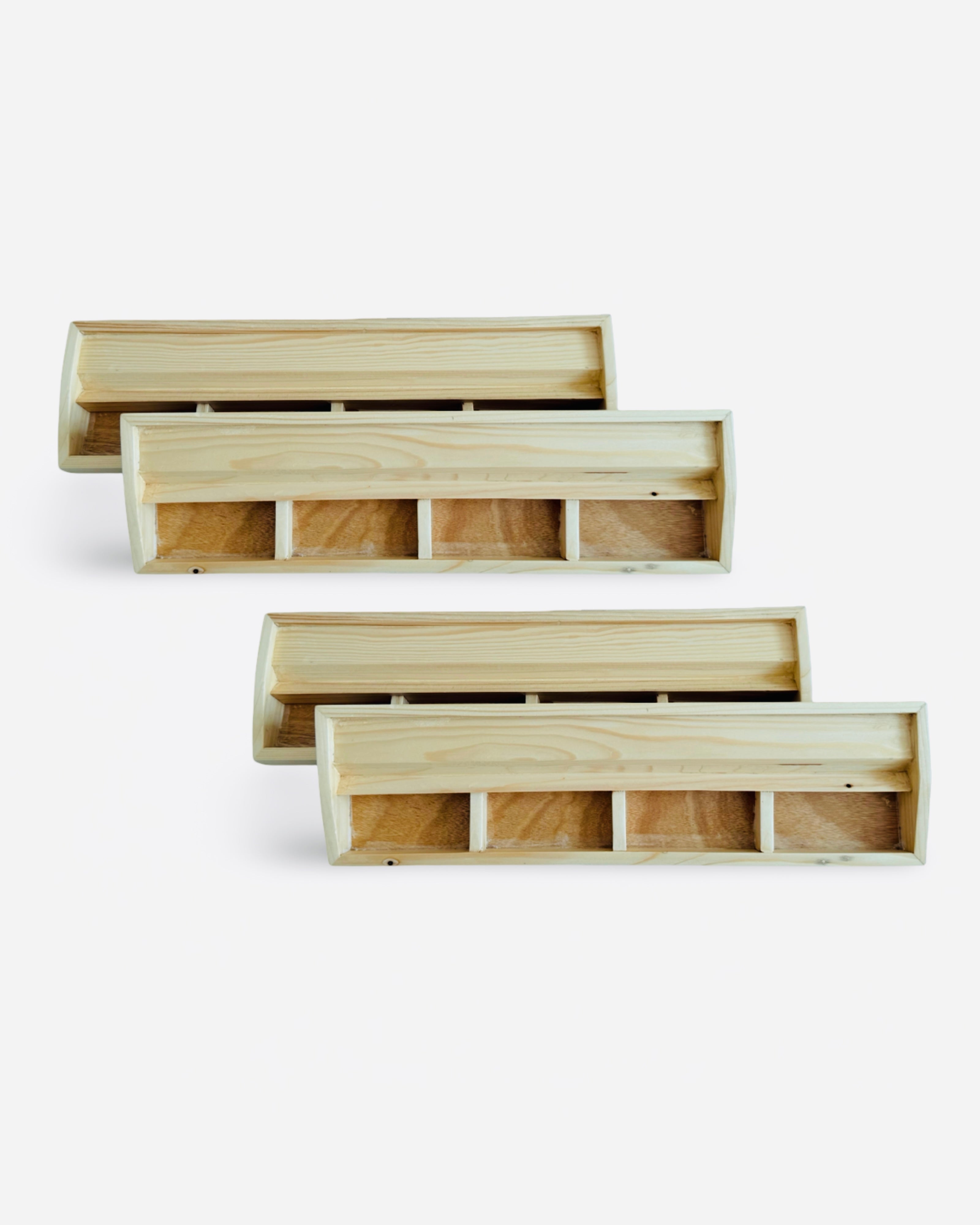Natural Finish Wooden Mahjong Racks