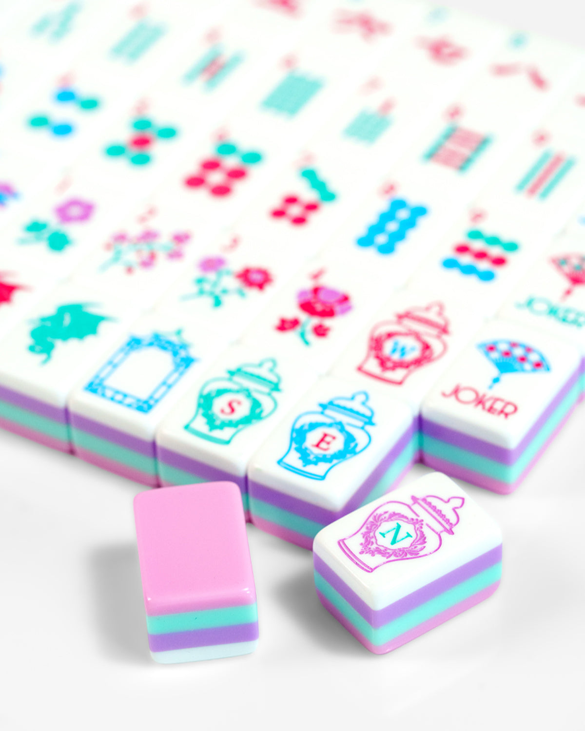 Pastel Mahjong Tiles Set