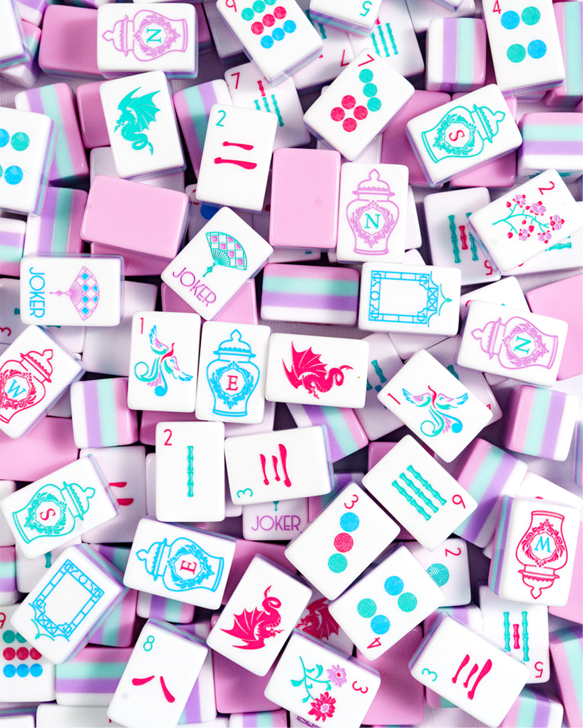 Pastel Mahjong Tiles Set