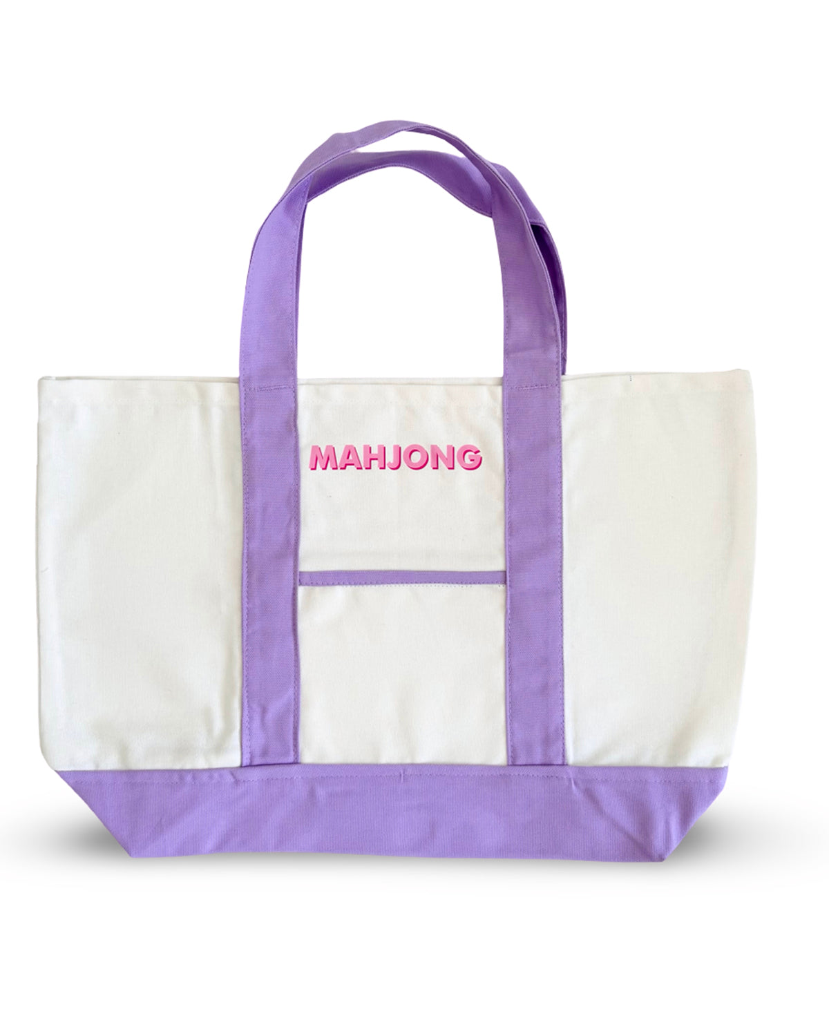 Printed Lilac Mahjong Tote Bag