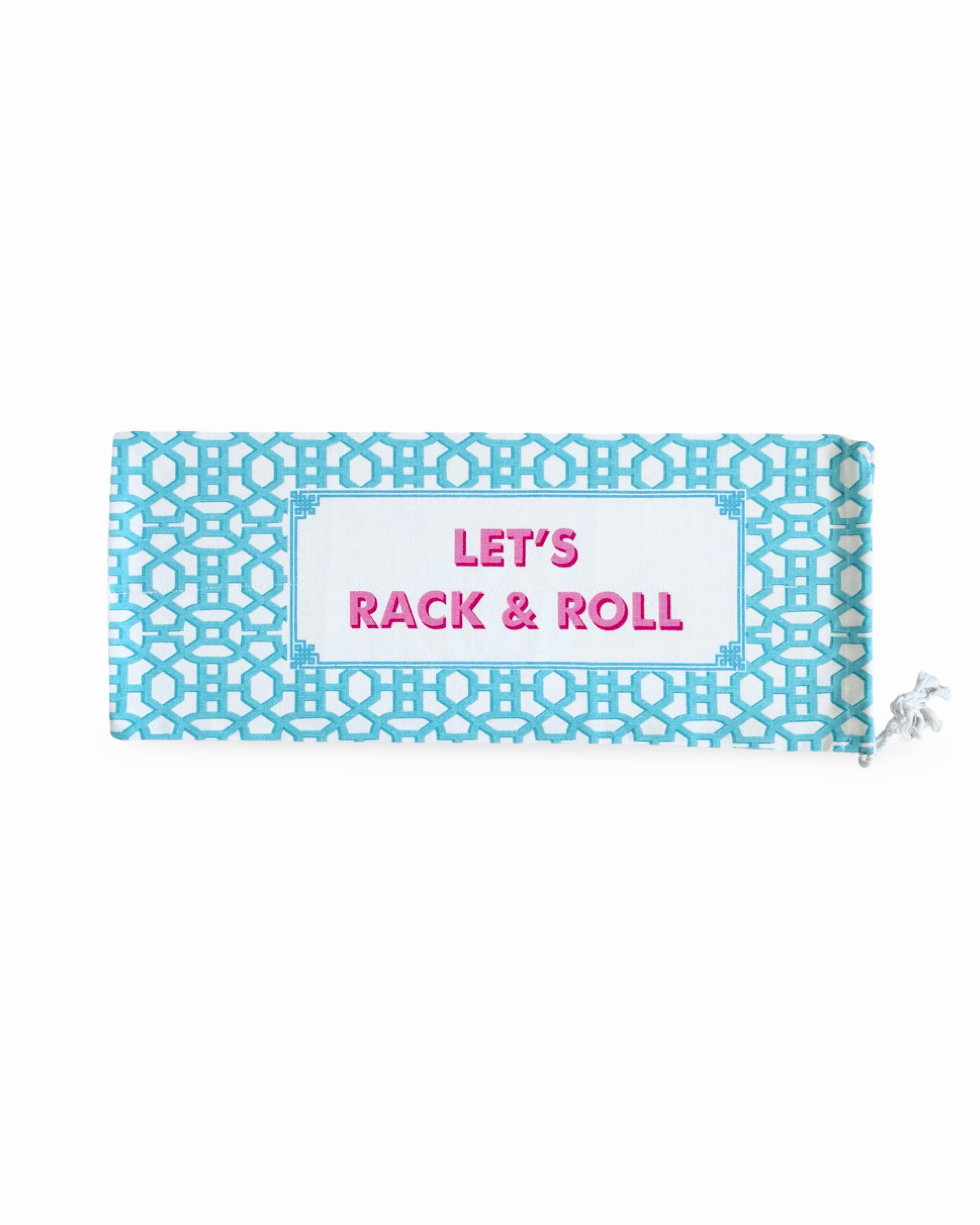 Printed Aqua Rack & Roll Mahjong Acrylic Rack Cover