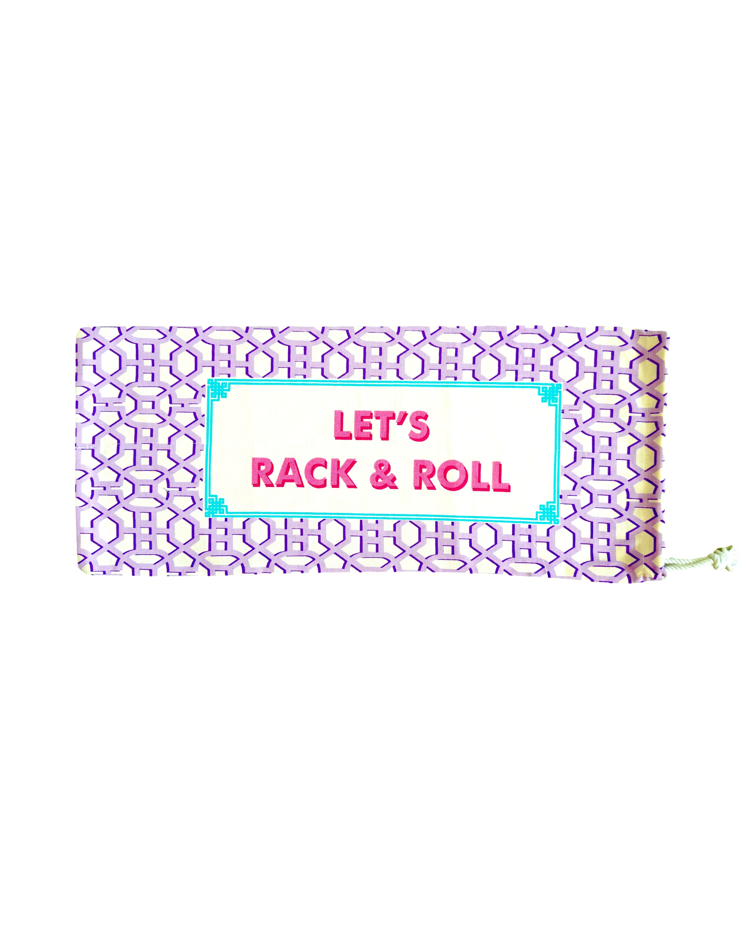 Printed Lilac Rack & Roll Mahjong Acrylic Rack Cover