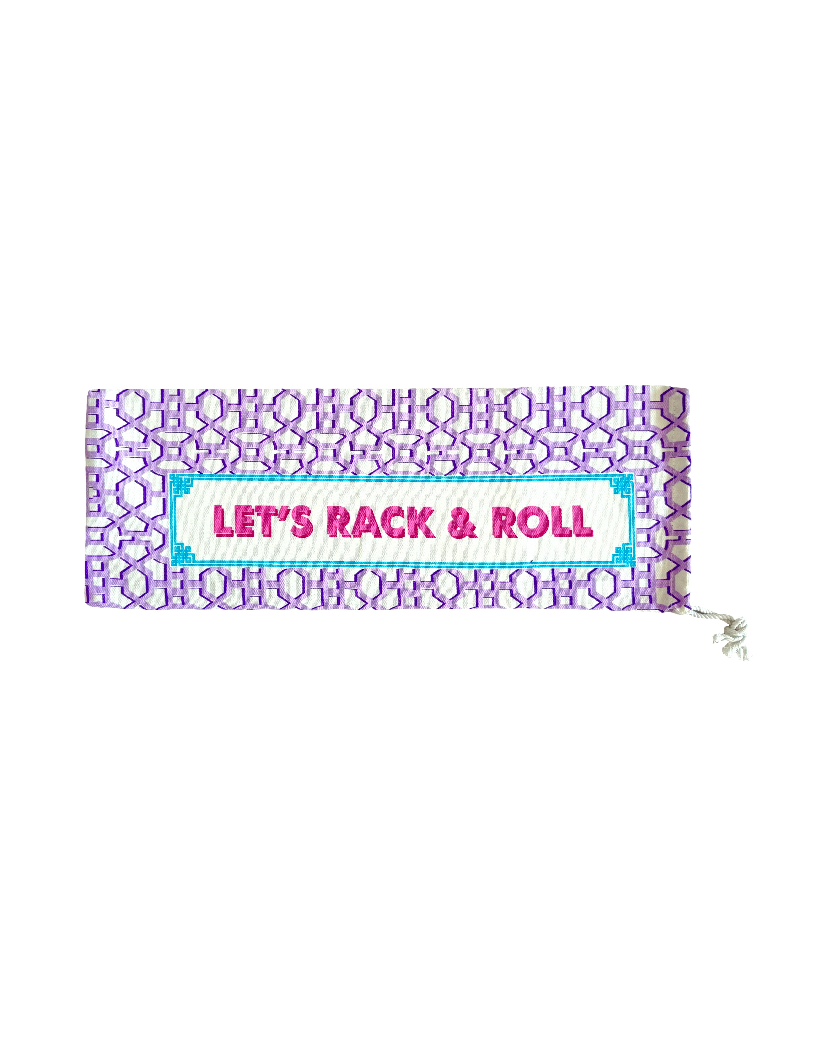 Printed Lilac Rack & Roll Mahjong Wooden Rack Cover