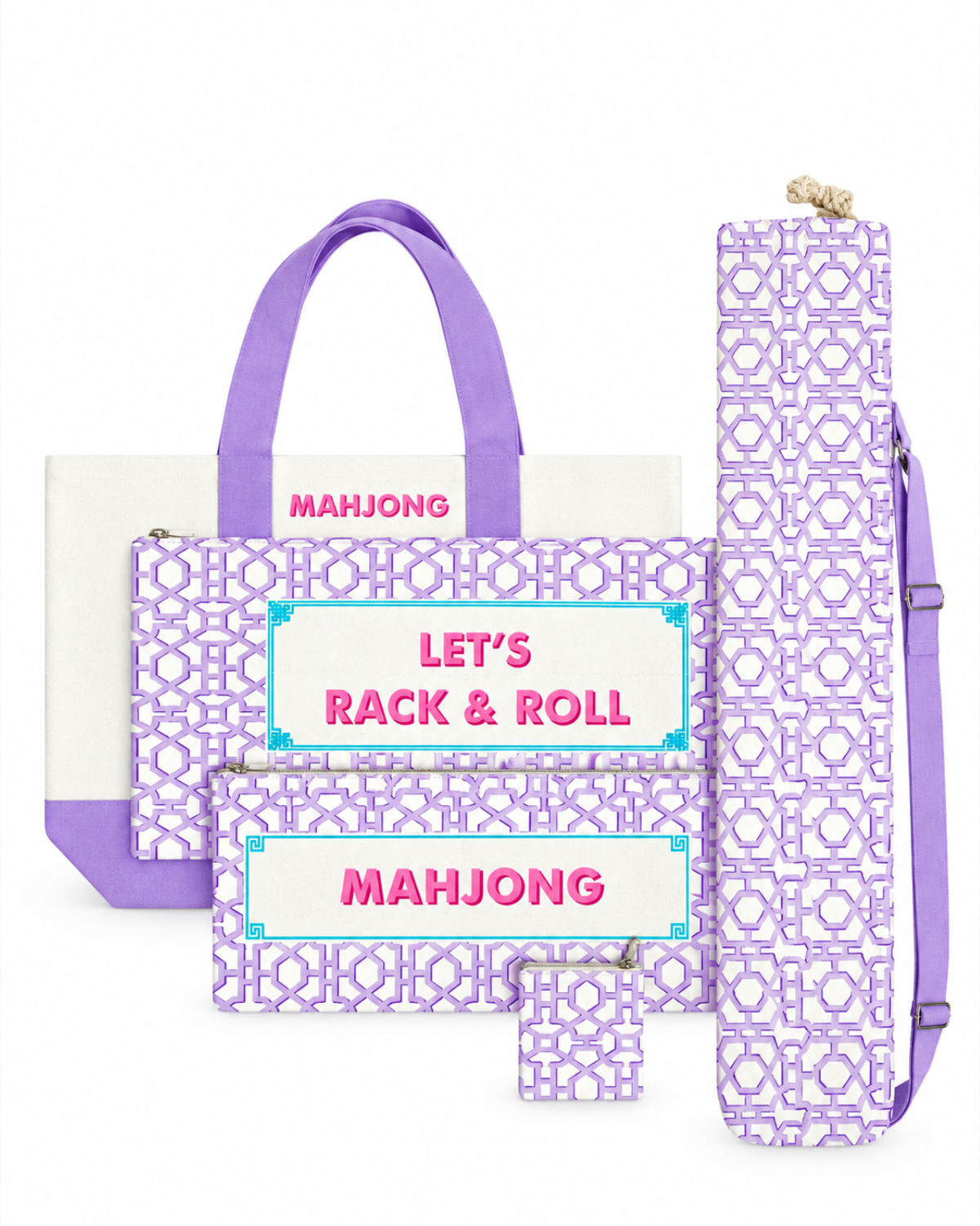 Lilac Mahjong Accessories Set