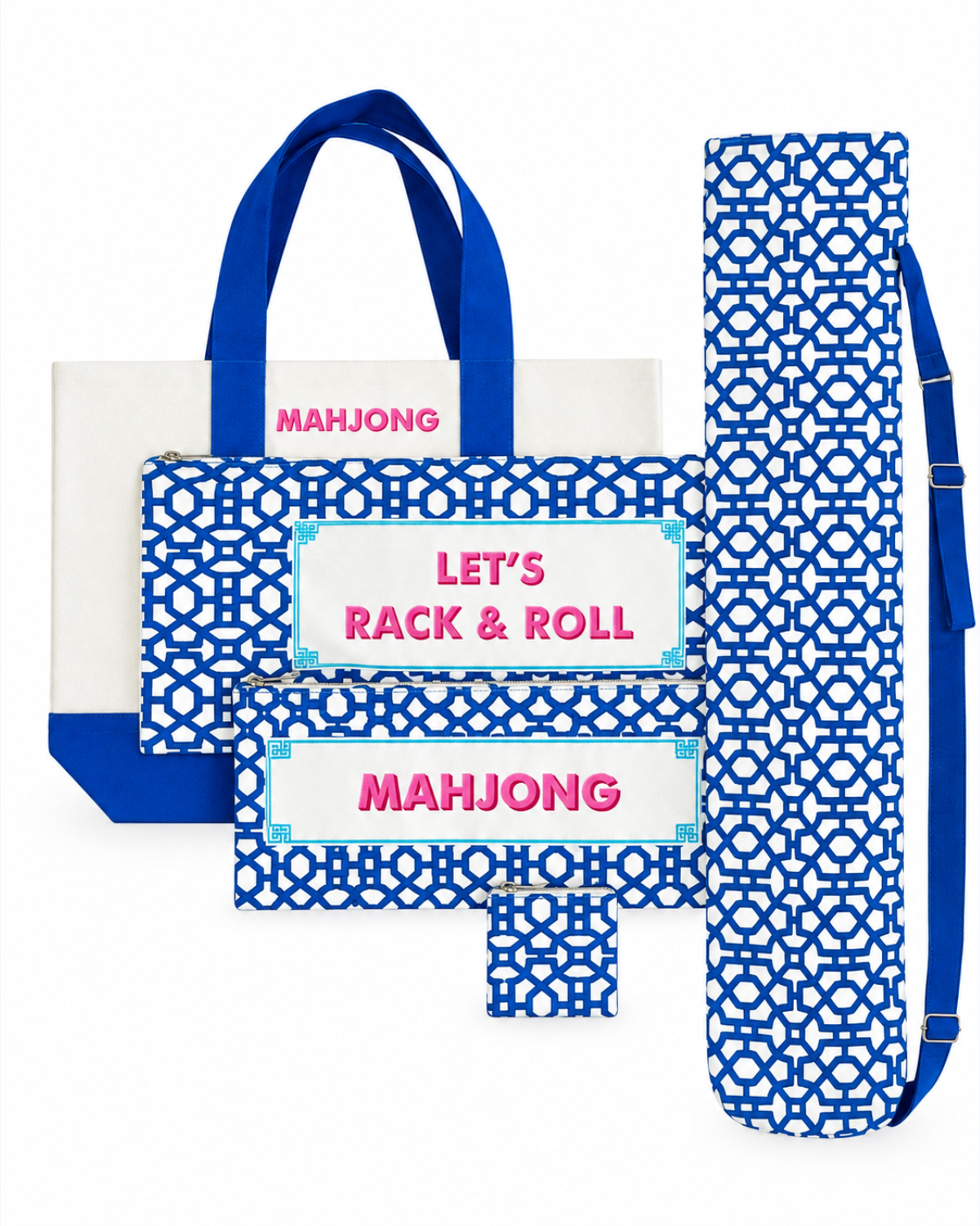 Indigo Mahjong Accessories Set