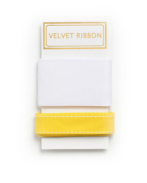 White and Yellow Ribbon Set